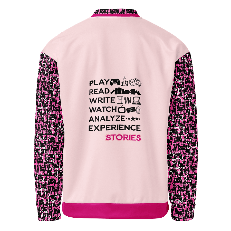 Experience Stories Unisex Bomber Jacket (Pink, Blush, and Black) product image (2)