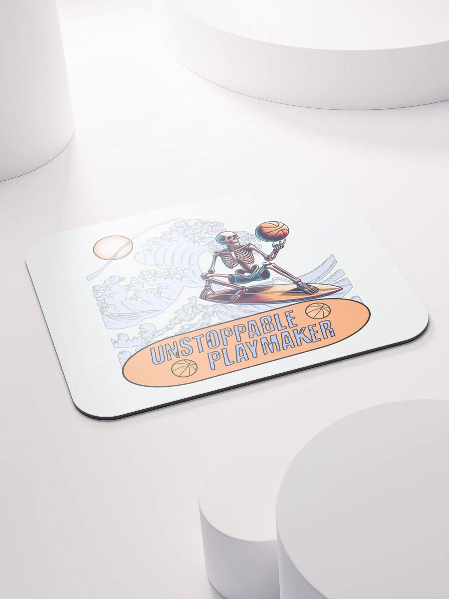 Unstoppable Playmaker Skeleton Basketball Surfer Mouse Pad product image (4)