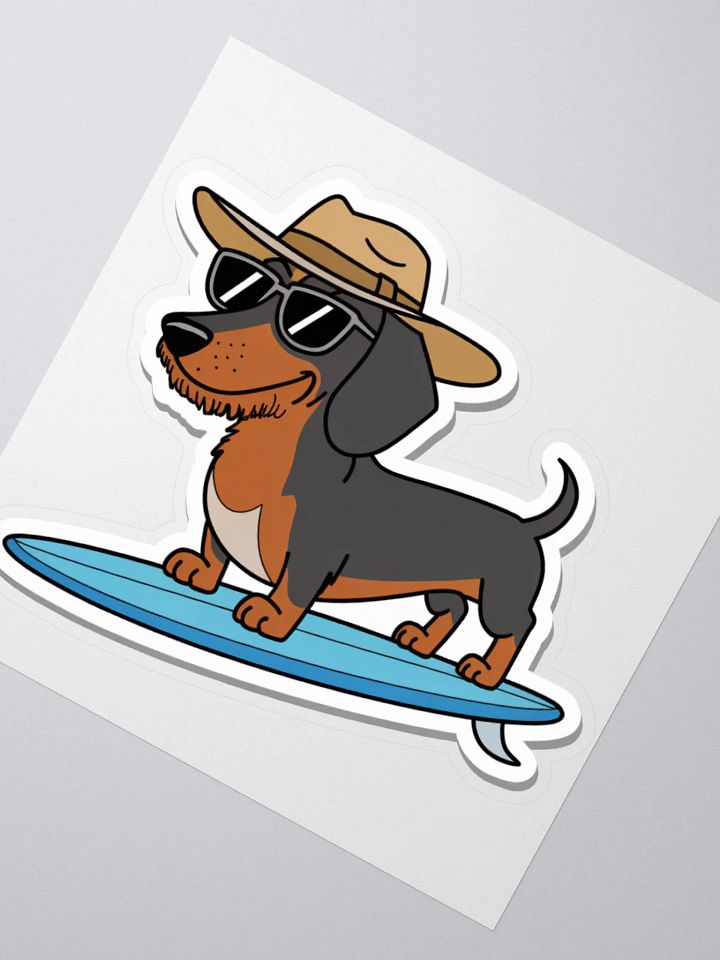 Surf's Up Dachshund Sticker product image (6)
