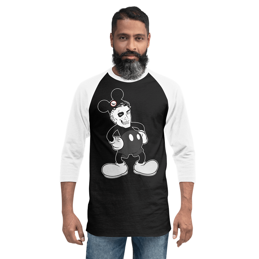 Disnerd Lucky Leal Raglan | Black/White product image (2)