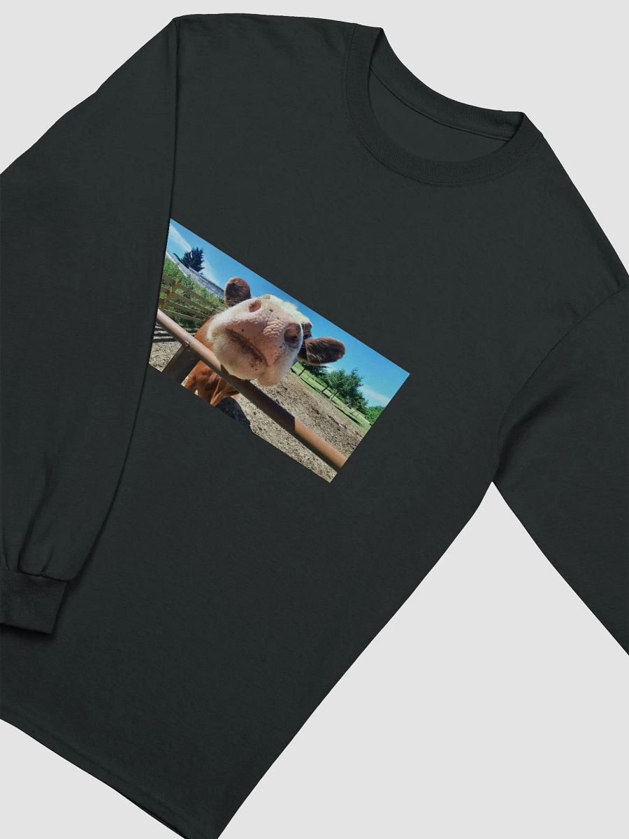 Moo-inificent Cow Portrait Long Sleeve Tee product image (25)