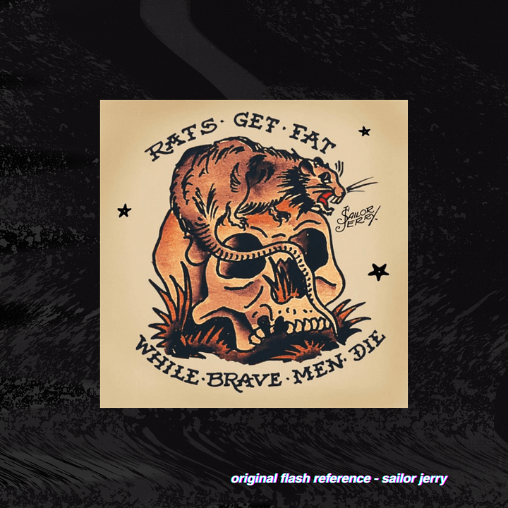 Sailor Jerry Rats Get Fat While Brave Men Die Skull Pattern product image (2)