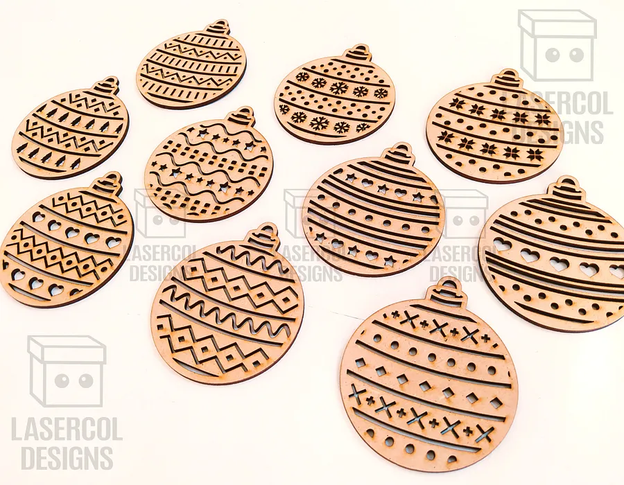 Christmas Ornaments (10 Styles) - Laser Cut Files product image (5)