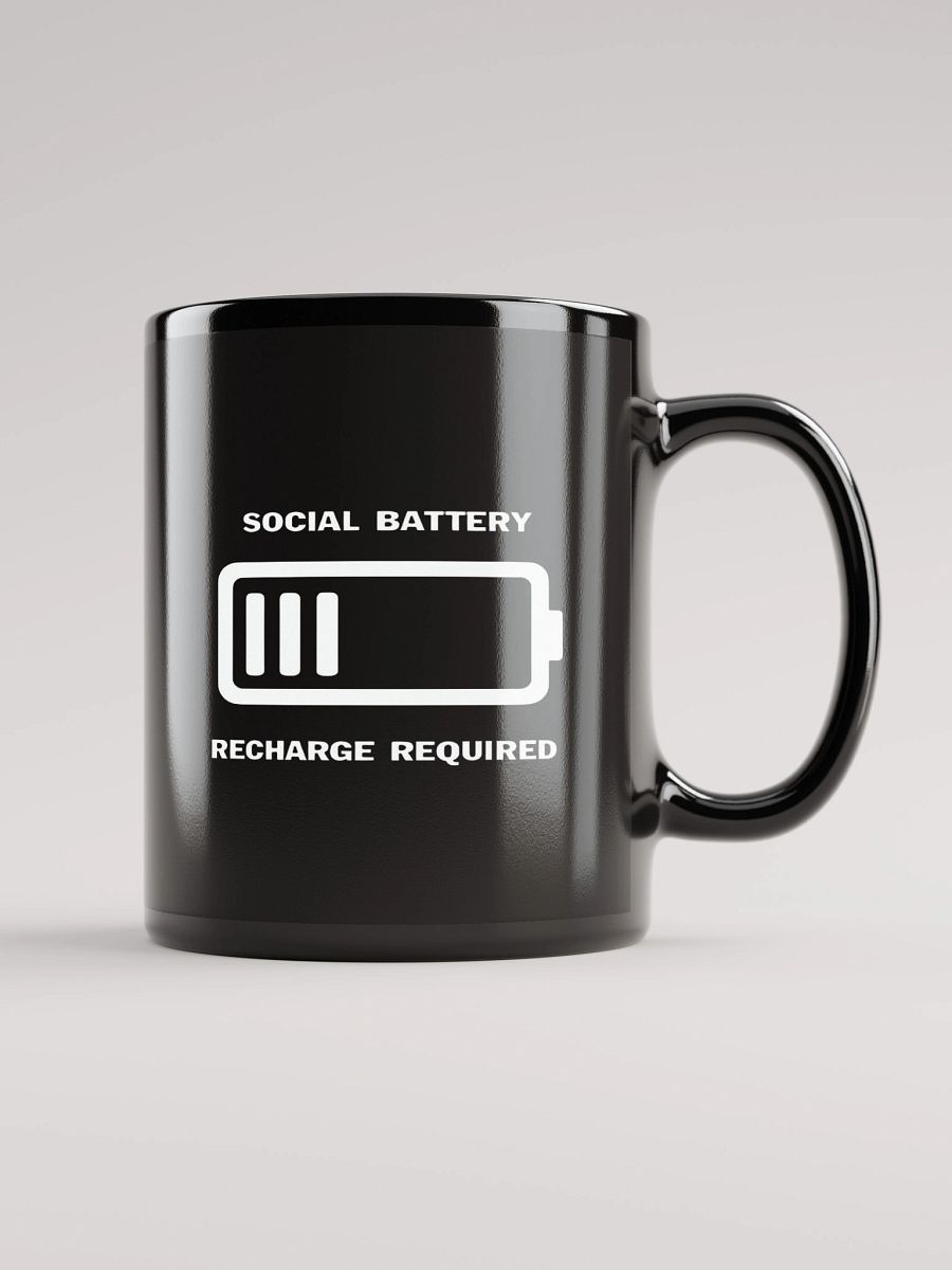 Social Battery Recharge Black Glossy Mug product image (1)