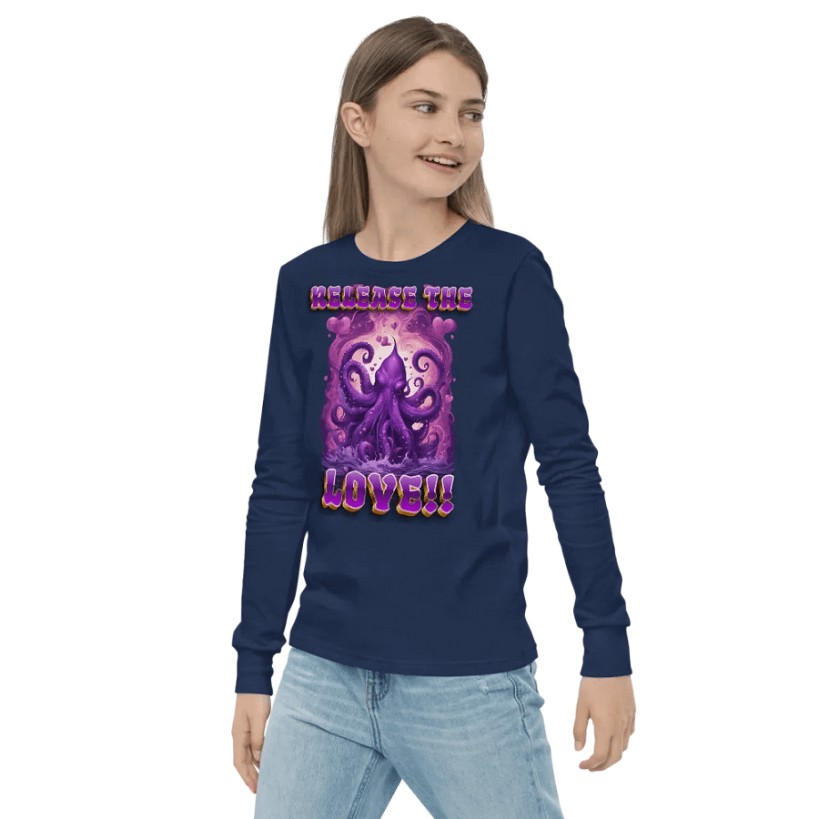 Heart of the Kraken Kids Long Sleeve Tee product image (15)