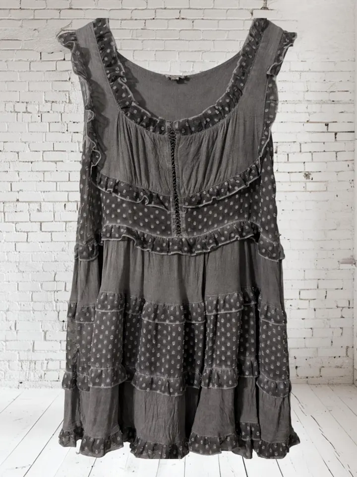 M Polka Dot and Ruffle Detail Tank product image (1)