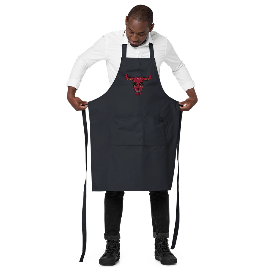 Sugar Cow Skull Cotton Twill Apron product image (4)