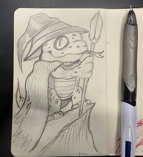 Lizard Wizard for the #chaoticdrawalong