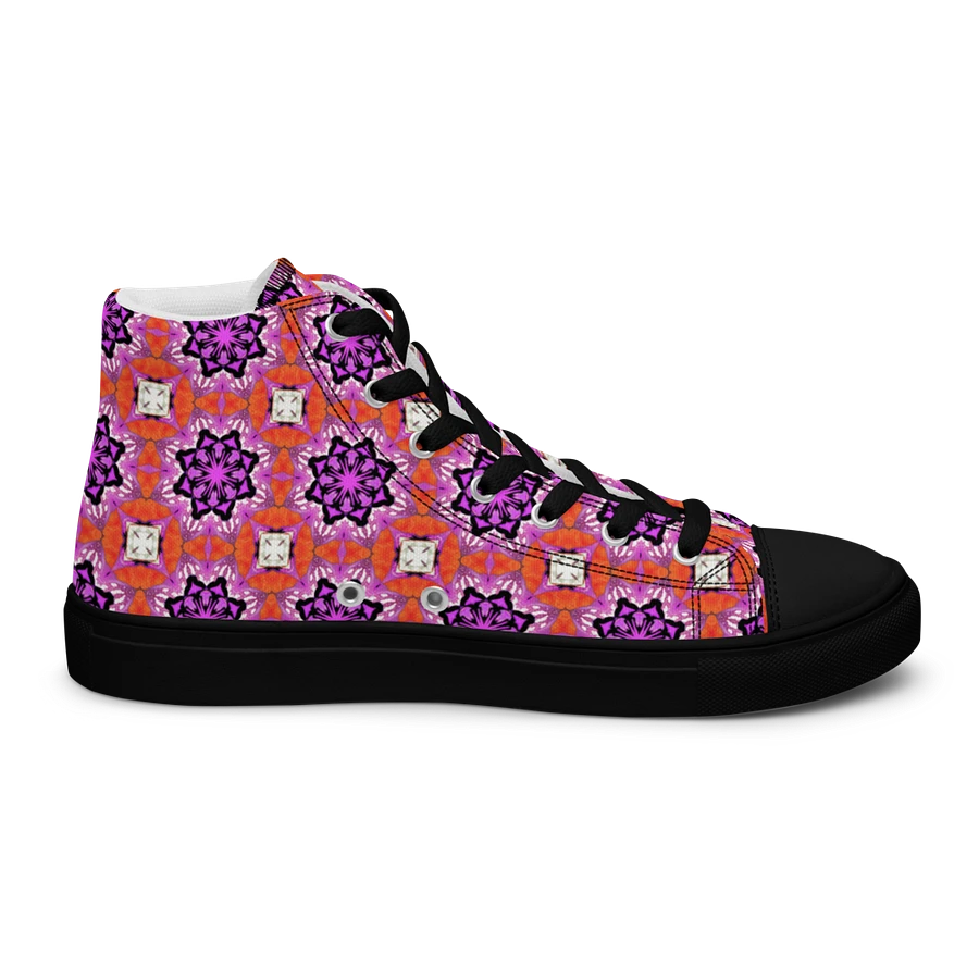 Abstract Foxy Repeating Pattern Ladies Canvas Shoe High Tops product image (5)