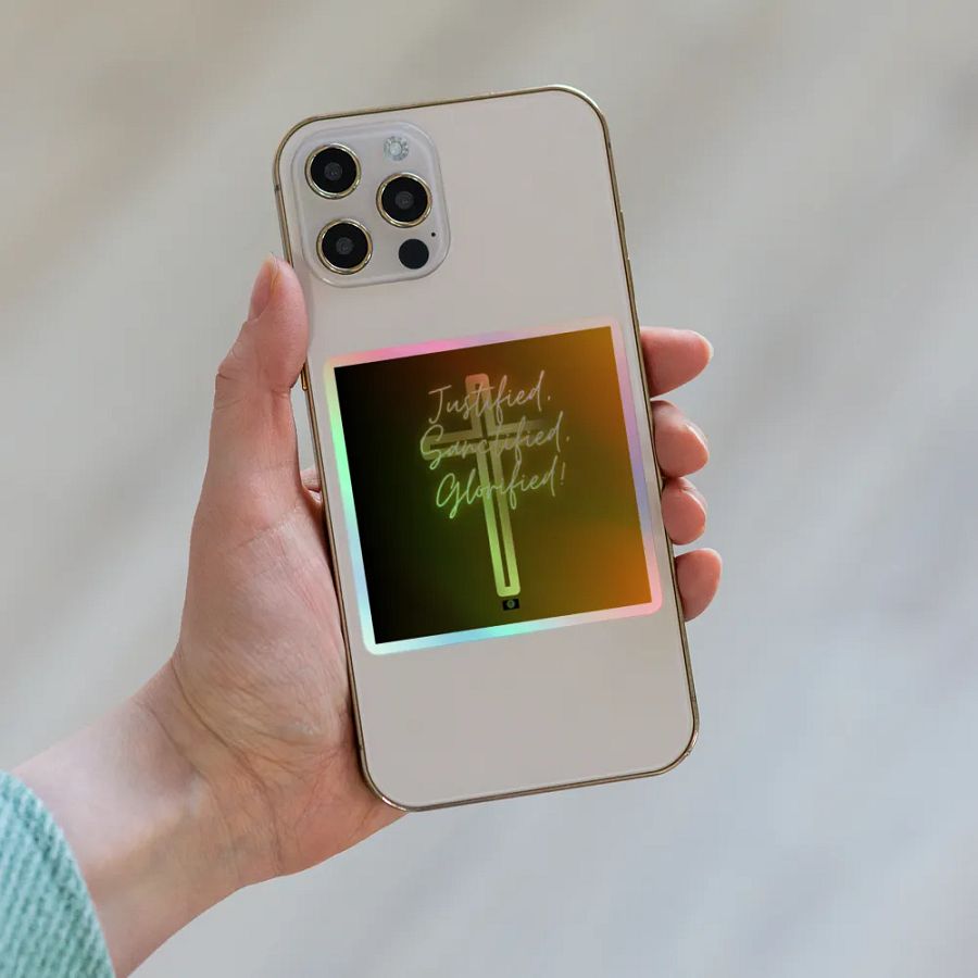 Justified, Sanctified, Glorified! Holographic Sticker Set product image (8)