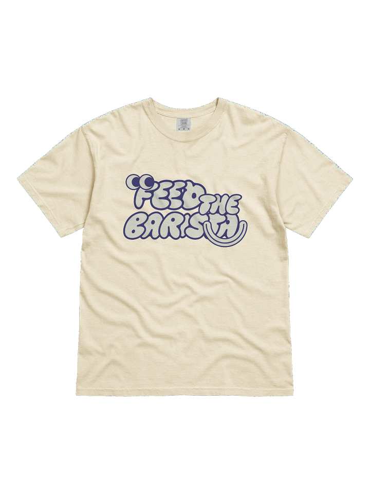 Feed the Barista: official tee product image (1)