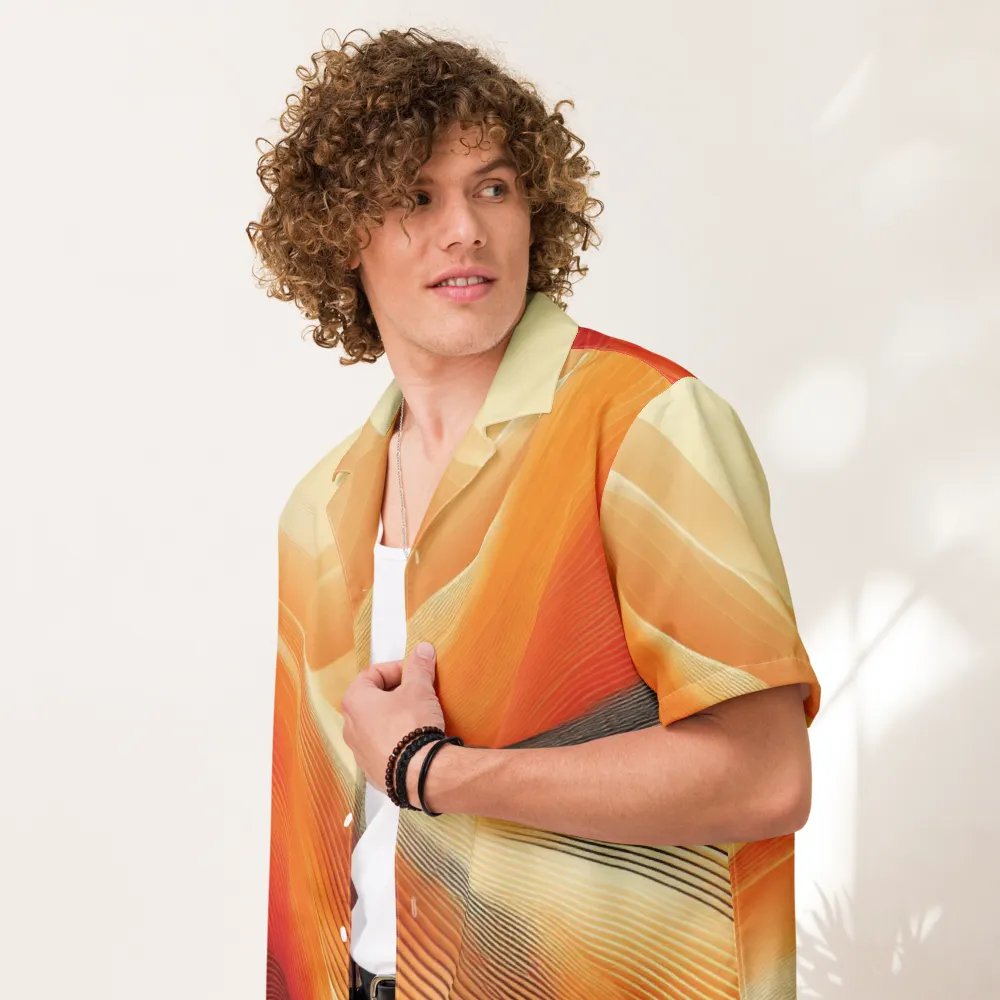 Men's Full-Print-3 Orange Hawaiian Shirt product image (8)