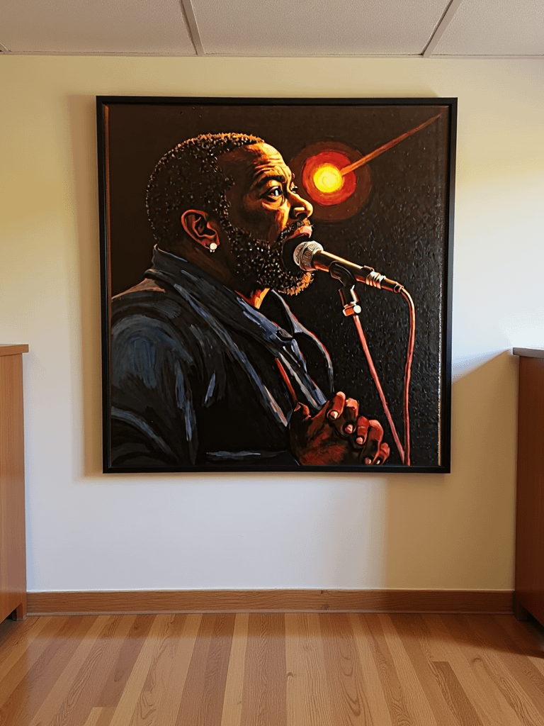 The Soul Singer - Retro Vibes Luminary Echoes Canvas Print product image (1)