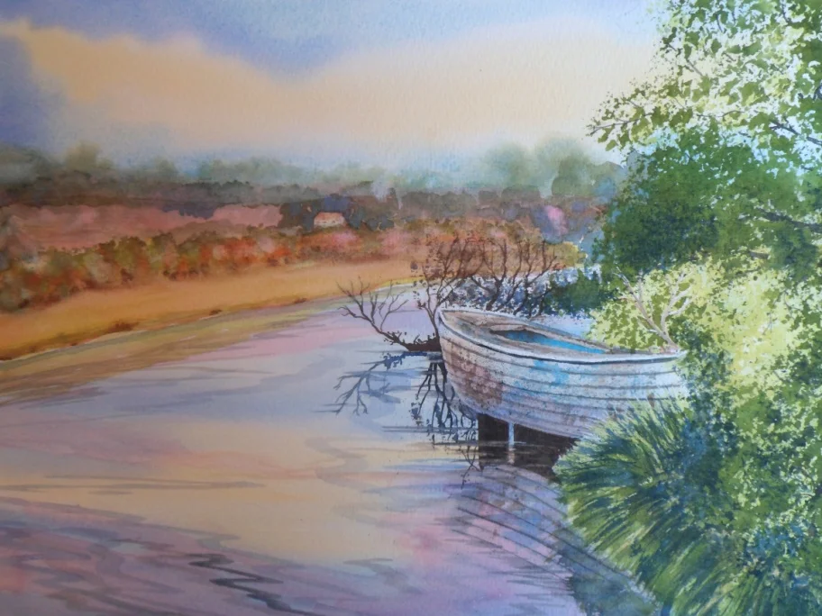 The Old Boat Step By Step Watercolour Worksheet product image (1)