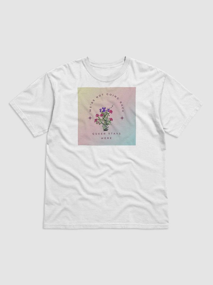Queer Stays Here Pastel Rainbow T-shirt product image (1)