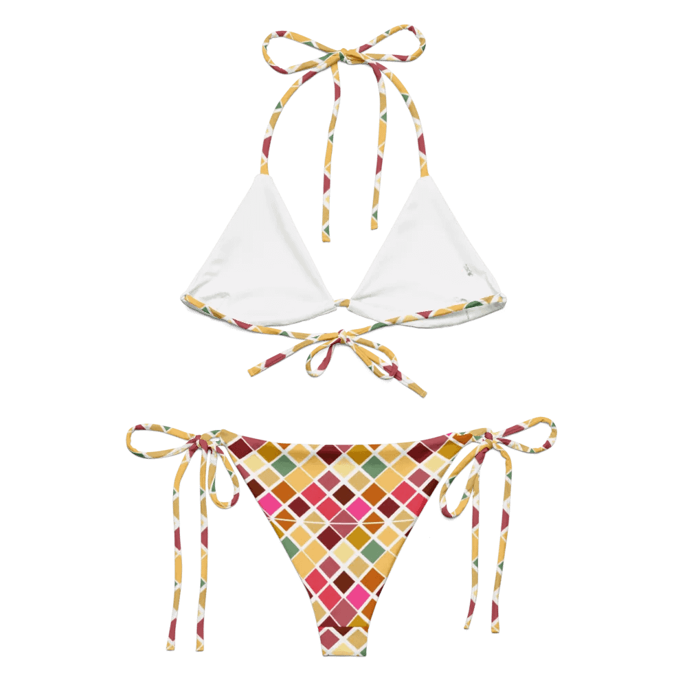 Colorful Square Pattern Design String Bikini - v5 product image (5)
