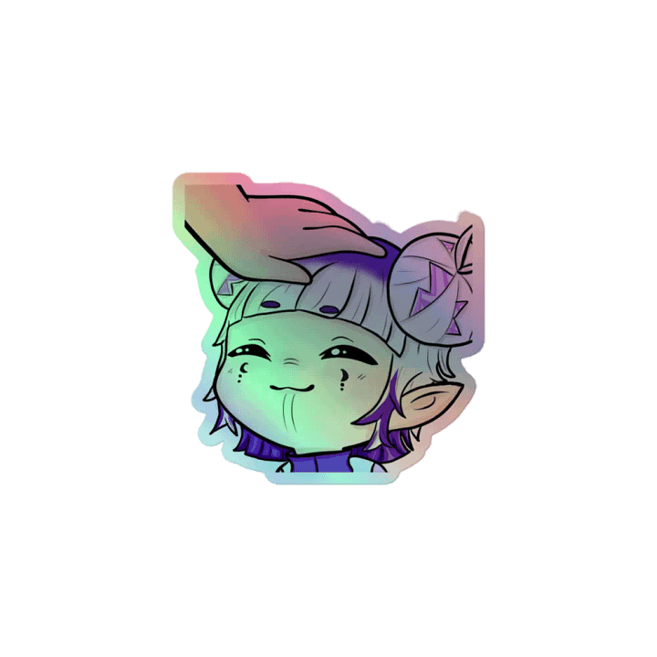 SilverGemini - Holo Headpats Emote Sticker product image (1)