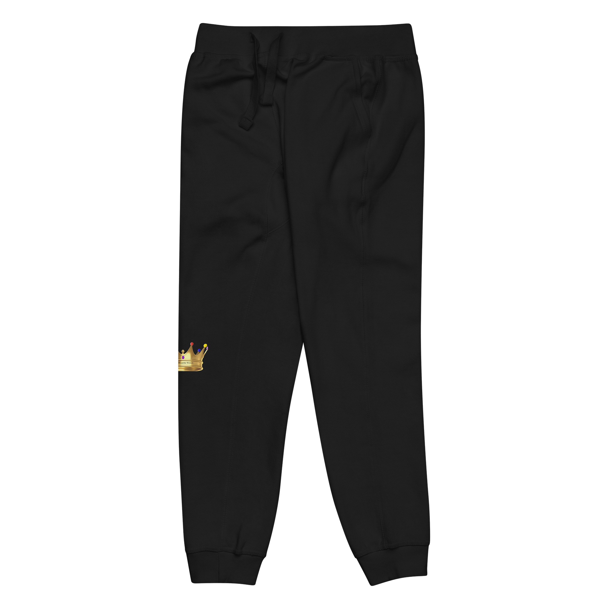 Queendom Beautiful Women Gemstone Crown Soft Joggers /Black (TM) product image (4)