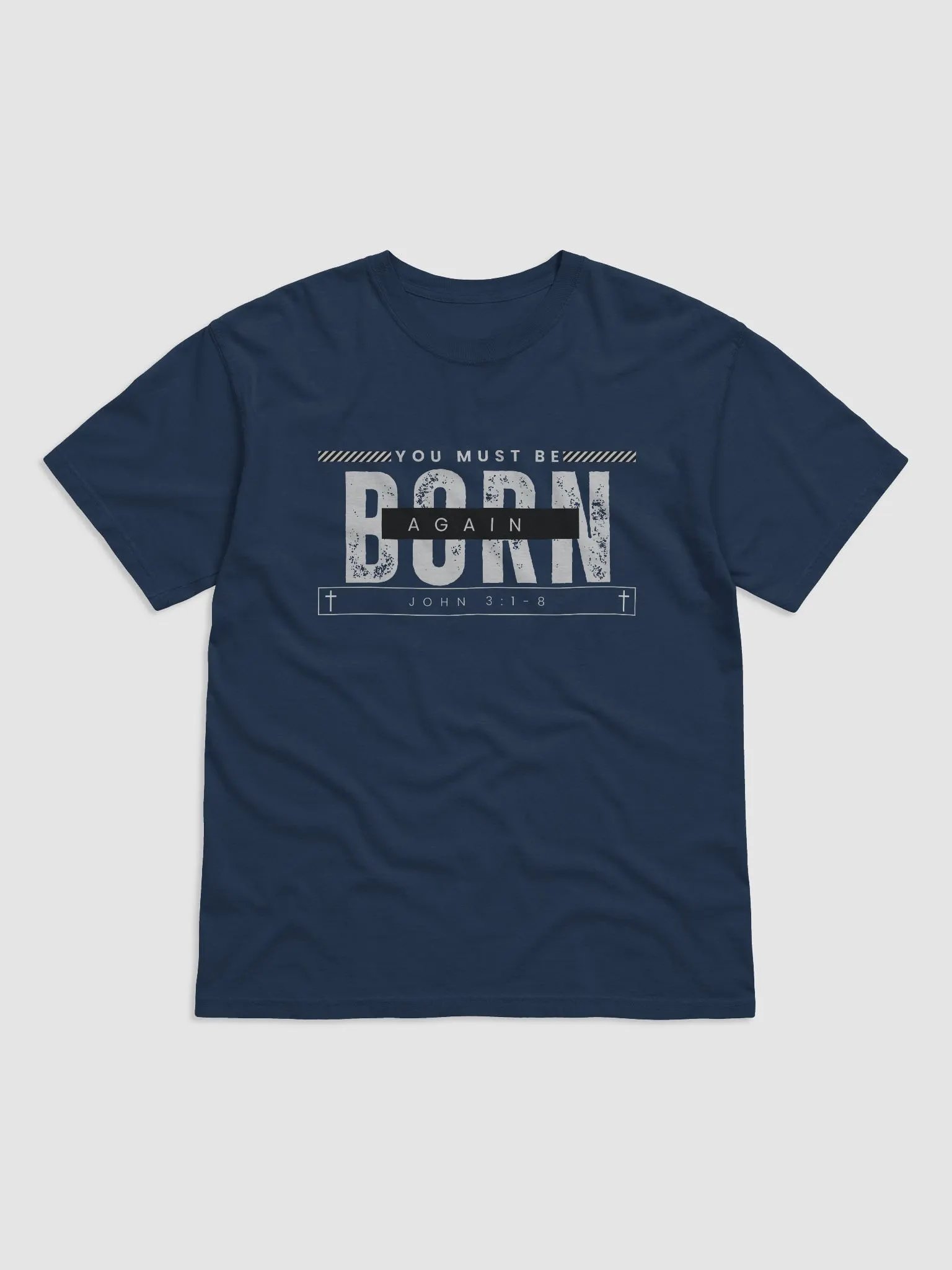 Born Again Graphic T-Shirt (Navy Blue) product image (1)