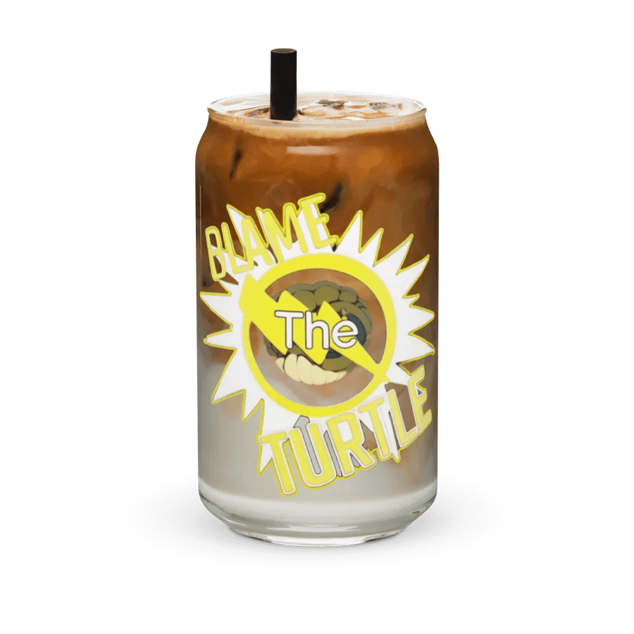 Blame The Turtle! Glass Can Cup product image (36)