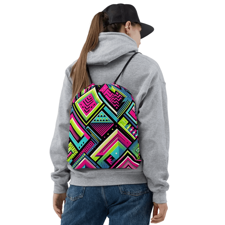Neon Pop Art Drawstring Bag product image (3)