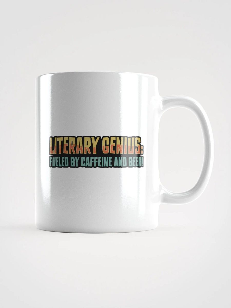 Funny Literary Coffee Mug – Fueled by Caffeine & Beer! product image (1)