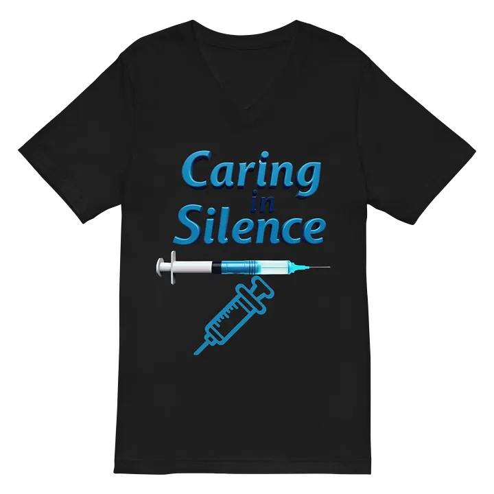 Silent Care Syringe V-Neck Tee product image (3)