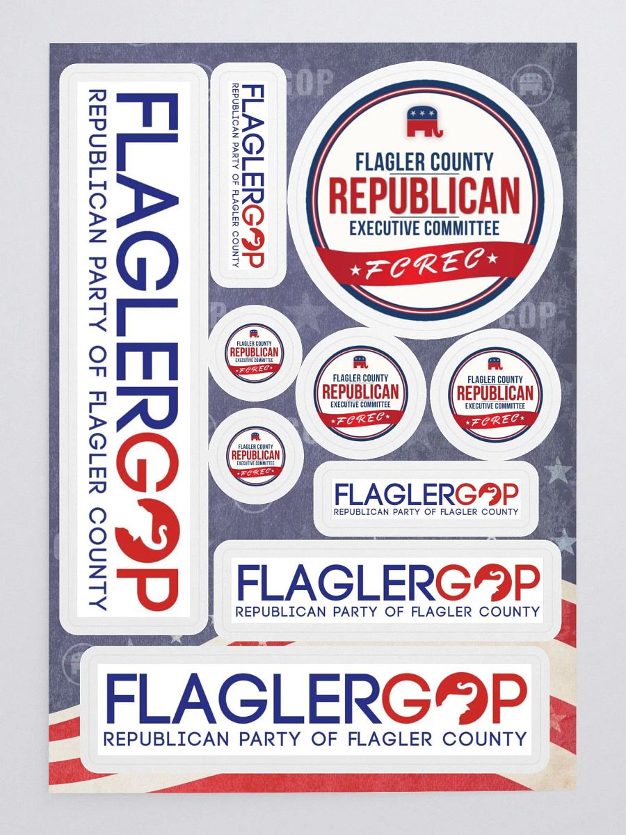 Flagler County Republican Executive Committee Sticker Sheet product image (3)