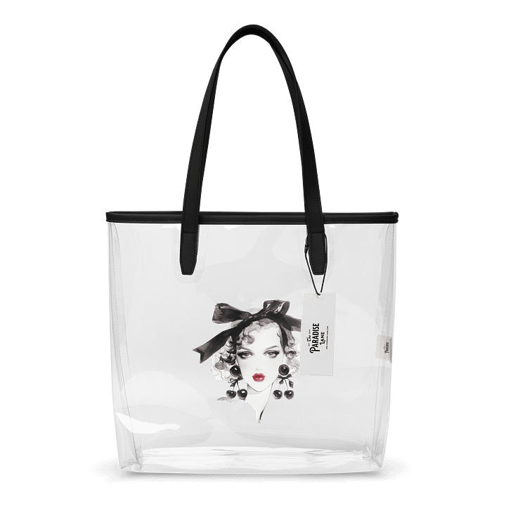 “Vintage Glam” Clear Tote Bag – Fashion Sketch product image (1)
