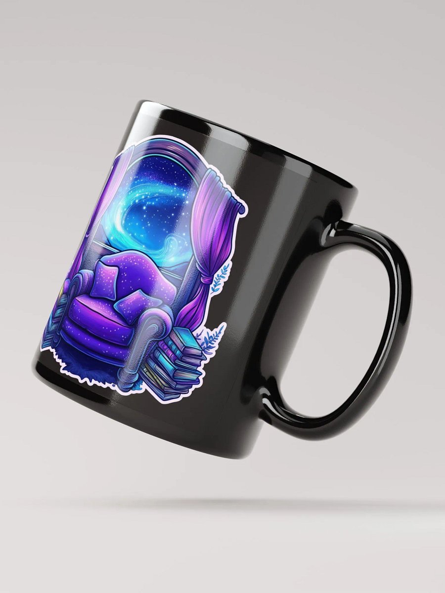 Starlit Reading Nook Black Mug product image (3)