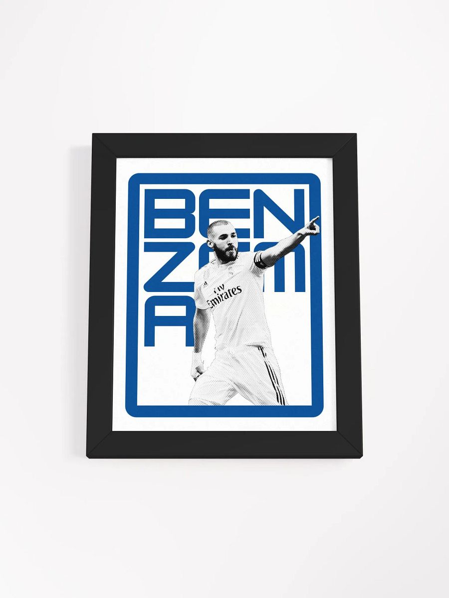 Karim Benzema BW Real Madrid Name Art Framed Print product image (4)