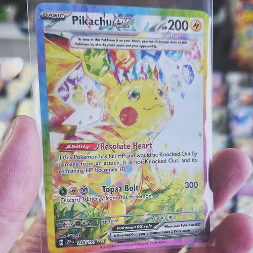 Pikachu!!!

(It's not mine, I was just holding it...)

#surgingsparks #pikachu #pokemon #pokemontcg