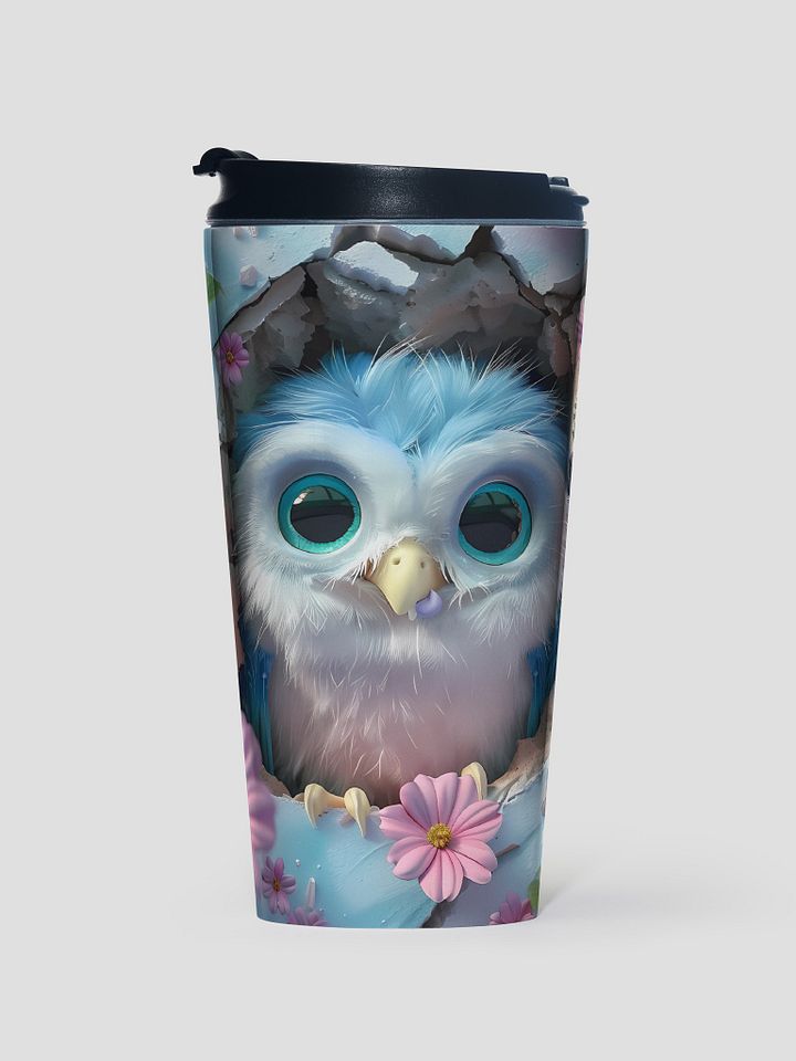 Whimsical Owl Peek-a-Boo Travel Mug product image (1)