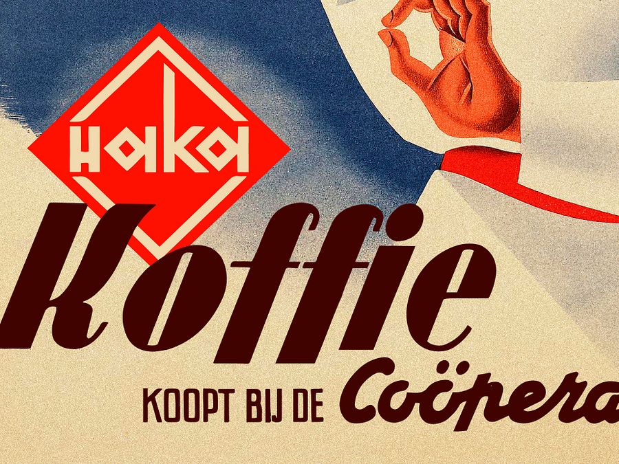 Coffee retro poster (Dutch/Holland), 1950s — coffee vintage poster, coffee print, kitchen art, retro poster, vintage art product image (5)