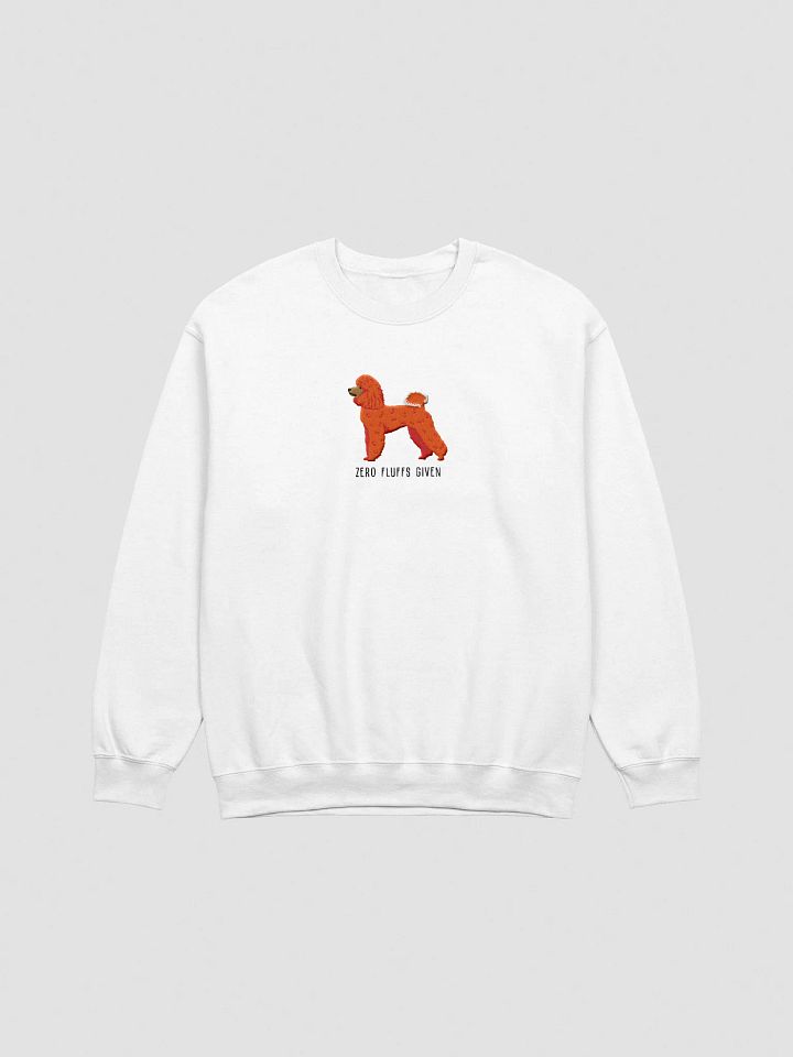 Zero Fluffs Given Sweatshirt (Embroidered) of a Mini Poodle(Red) product image (16)