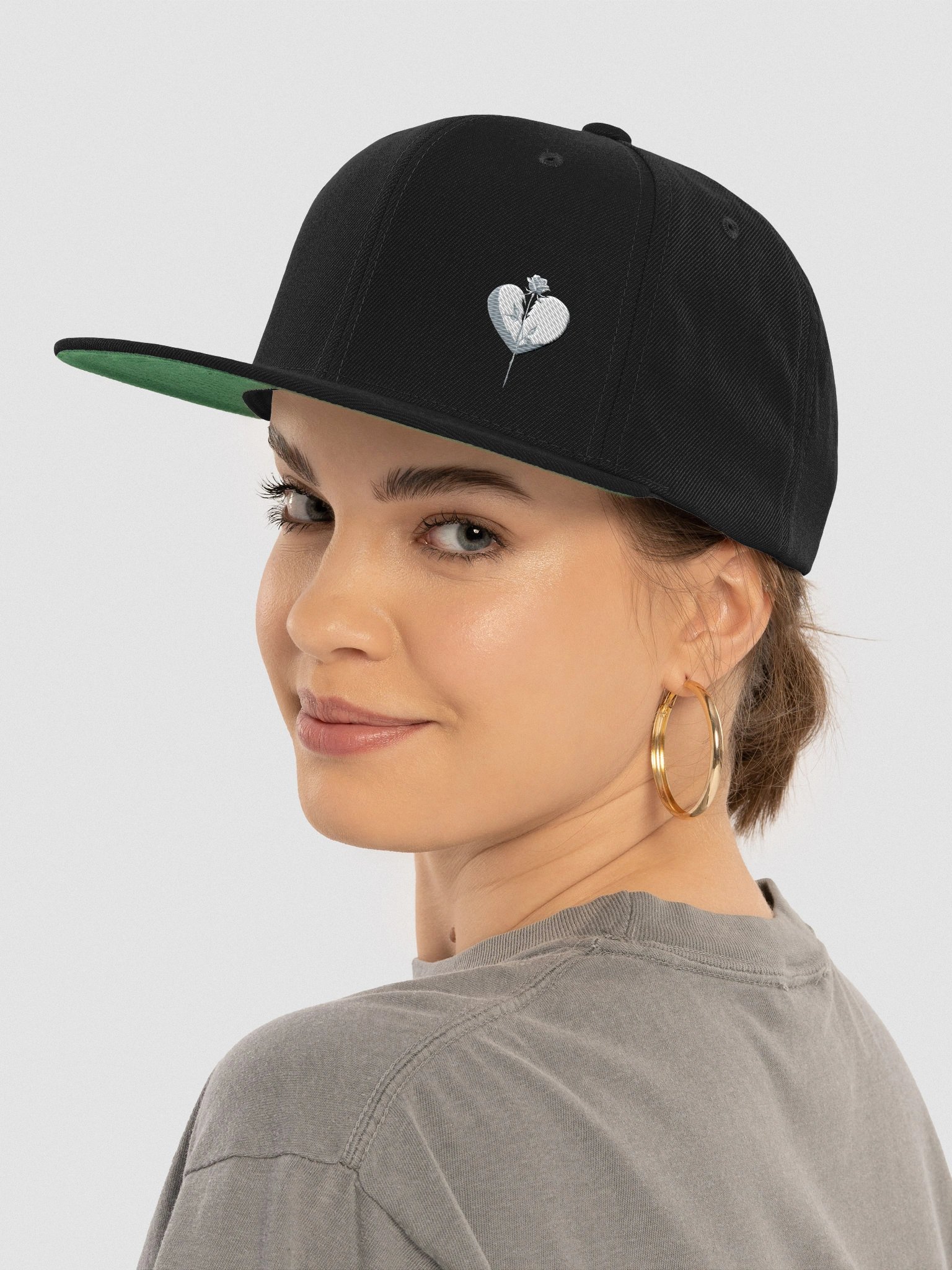 Rose Heart Snapback Cap product image (5)