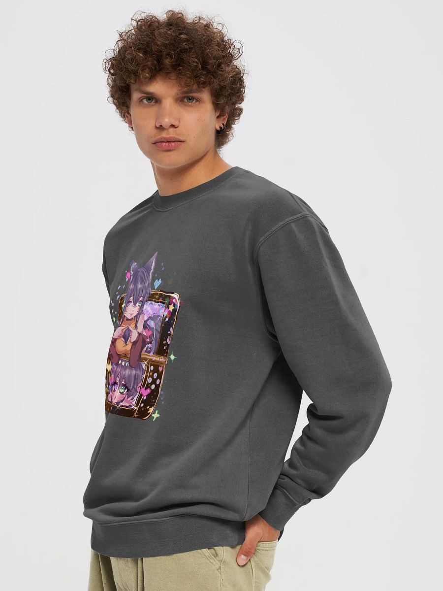 WolfcatRisi Gamer Waifu Pigment Dyed Sweatshirt product image (5)