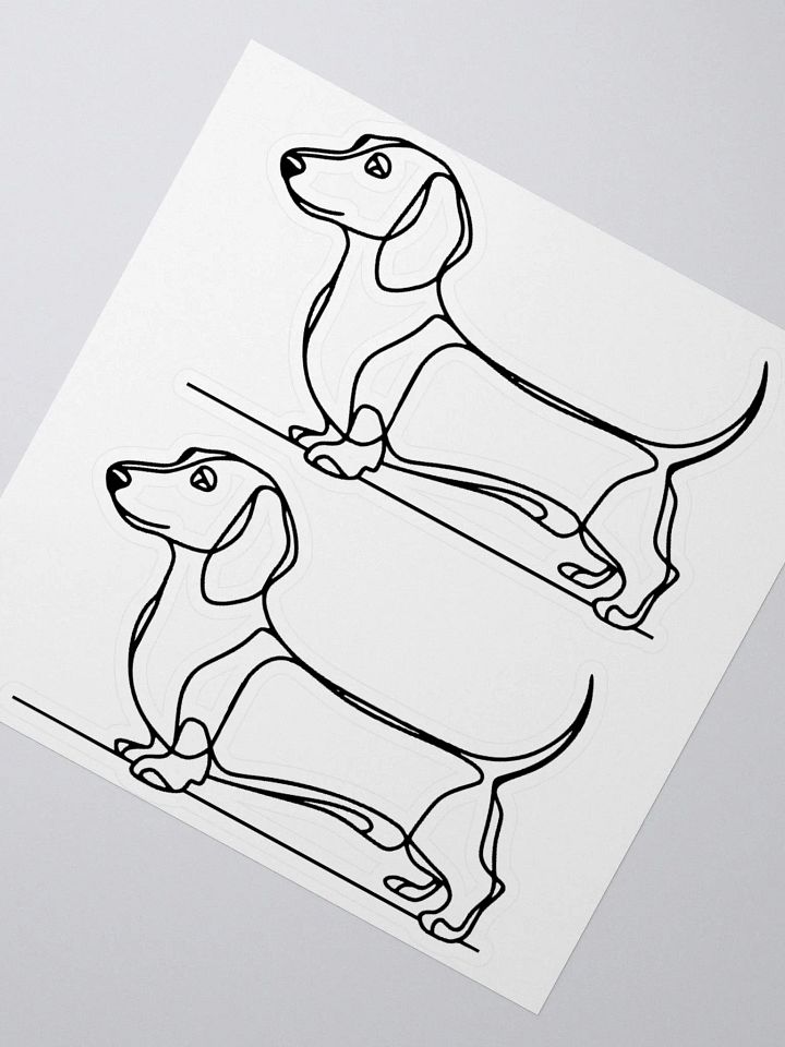 Minimalist Dachshund Line Art stickers for Dog Lovers product image (5)