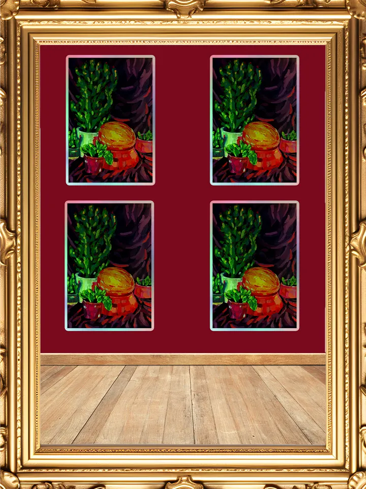 Eclectic Colorful Cacti Garden Sticker product image (2)