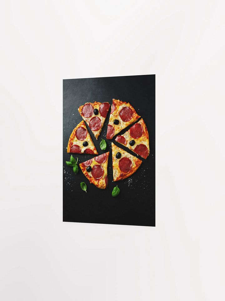Food kitchen poster: Pizza Pepperoni, Italy (Italian cuisine) — Kitchen wall decor, kitchen art print, aesthetic poster, minimalist poster product image (8)