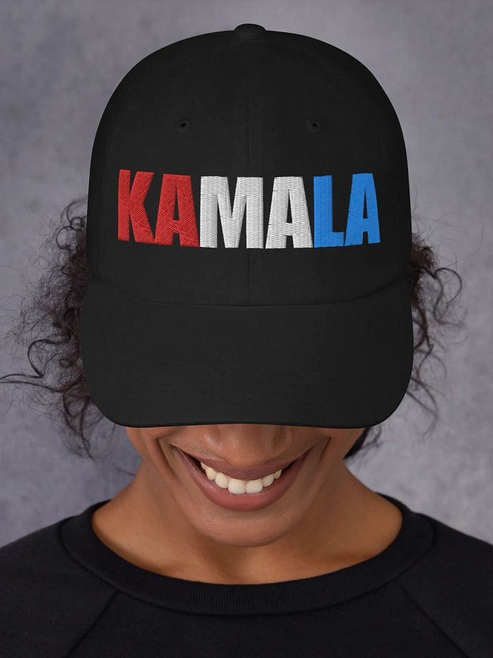Kamala Embroidered Dad hat, Kamala Harris Red White And Blue Rally Style Hat product image (1)
