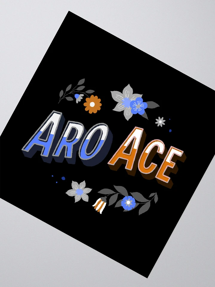 Floral Aro Ace Sticker (Sunset Palette) product image (6)