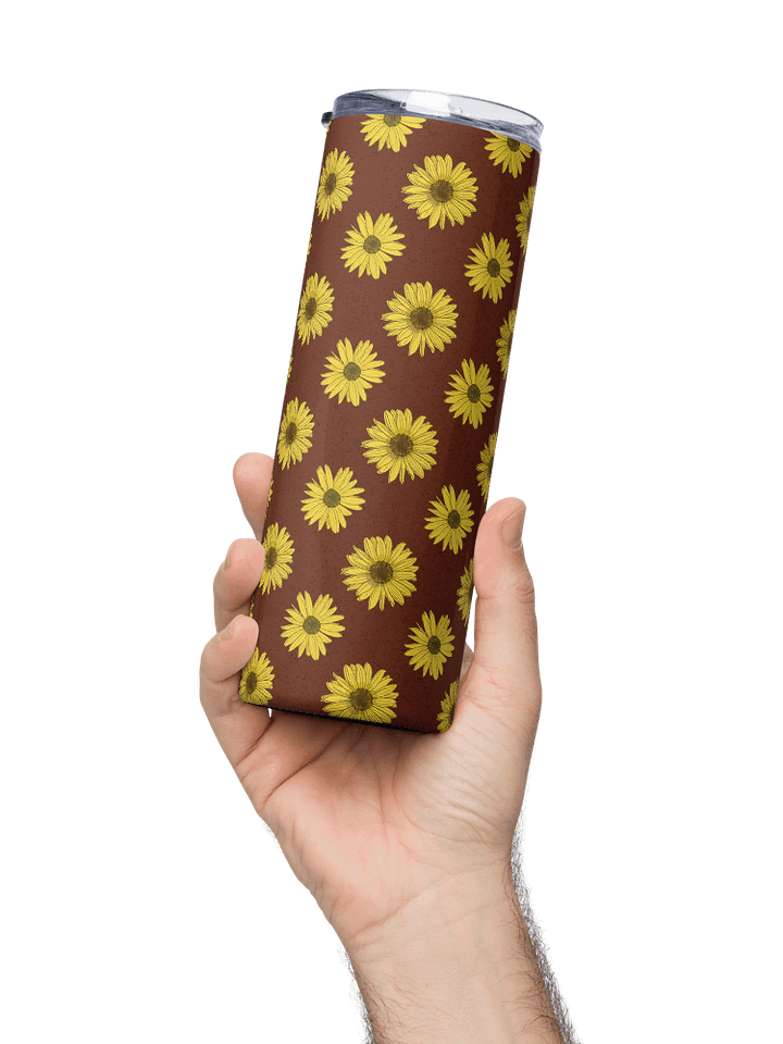 “Helianthus Sunflower Polka Dot” 20-ounce Stainless Steel Tumbler with Straw product image (2)