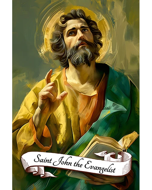 Saint John The Evangelist Patron Saint of Love, Loyalty, Friendships, Authors Matte Poster product image (1)