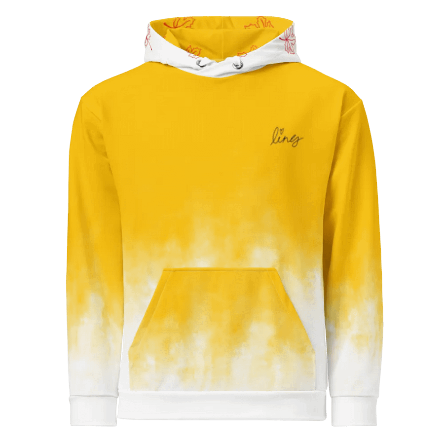 Lingling Kwong Maple Design Unisex Hoodie (Yellow & White) product image (10)