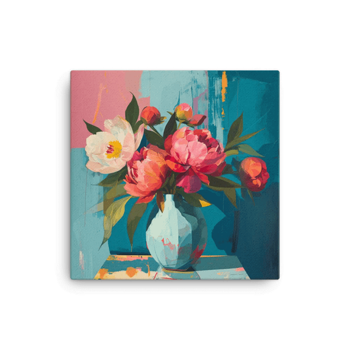 Art2401-82 Vase Flowers Still Life - Canvas Print - sm product image (1)