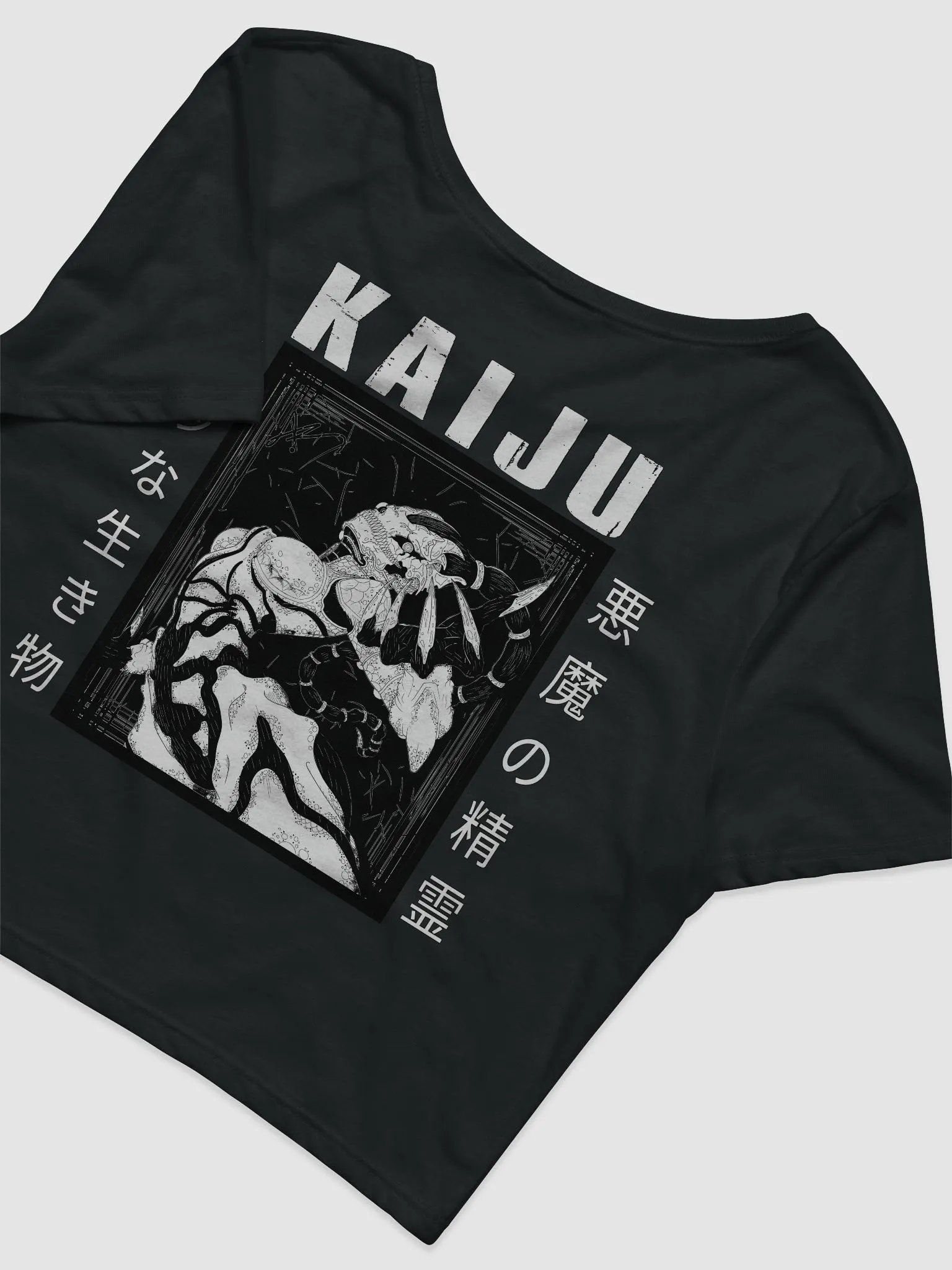 - [BACK PRINT] - KAIJU Blackout Woman's Crop Tee product image (4)
