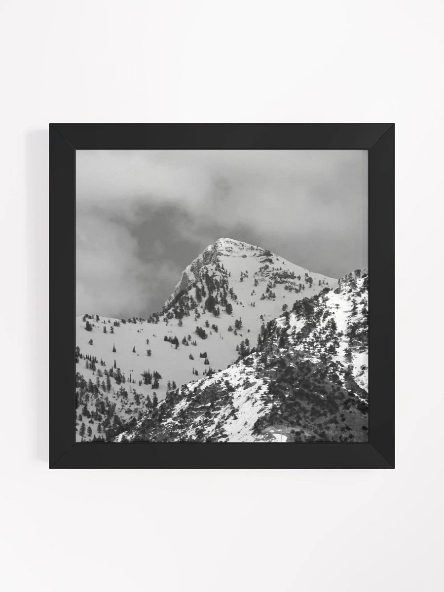 Black & White Framed High-Quality Matte Poster - Cherry Peak product image (1)
