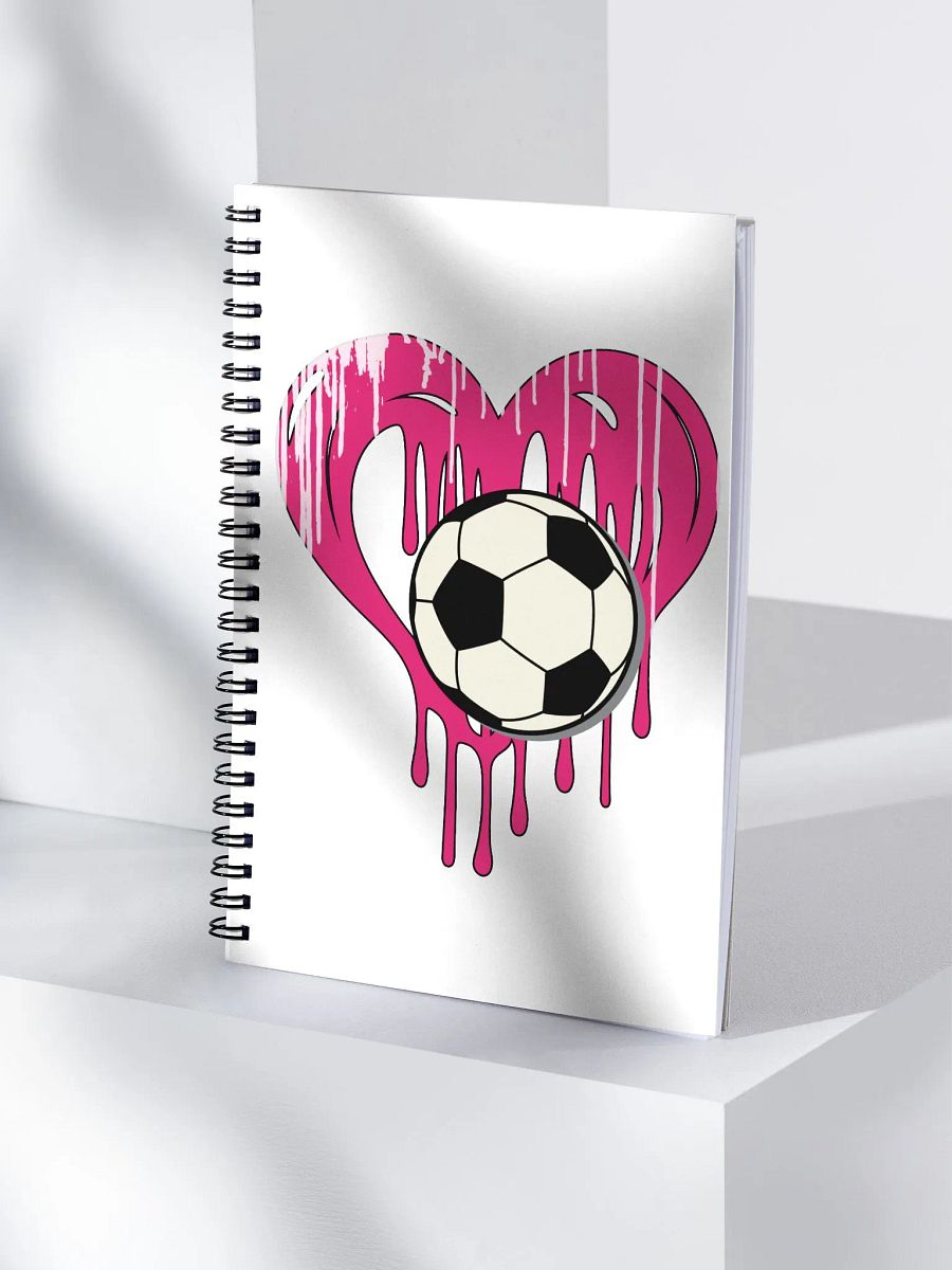 Heart Soccer Dribble Spiral Notebook product image (3)