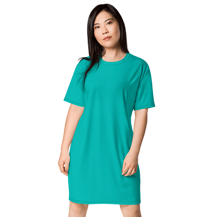Oversized T-Shirt Dress - Vibrant Iris Blue, Sizes 2XS-6XL product image (1)